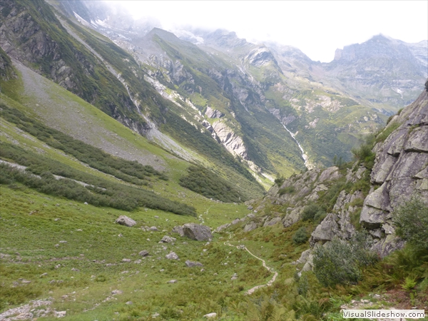 ...Blick zurück auf den Aufstiegsweg...