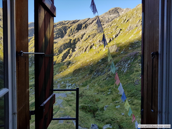 Morgens Blick aus dem Hüttenfenster...