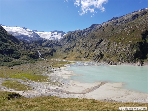 Mattenalpsee, rechts Aufstieg zur Gaulihütte