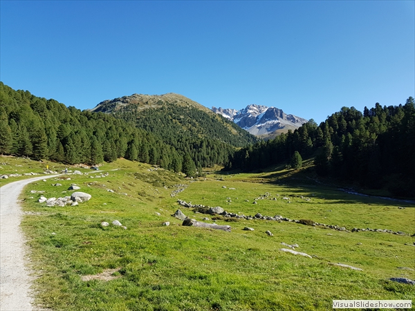 Blick zurück...rechts Piz Murtera